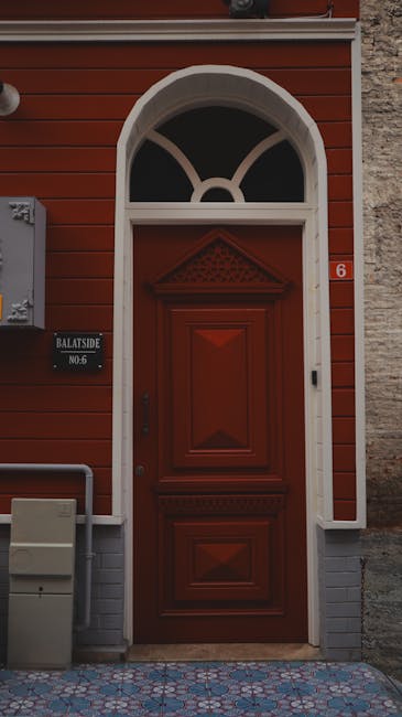 Classic red door architecture